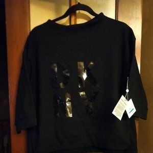 DKNY Sport Comfortable Black  A-Line Top--Large